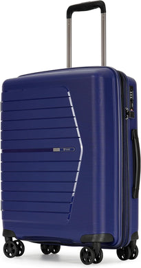Deep Blue Hardside Top Handle Spinner Carry On Luggage Suitcase