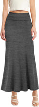 Load image into Gallery viewer, Soft &amp; Comfy Black High Waist Fold Over Knit Maxi Skirt