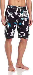 Men's Grey Camo Cargo Style Swim Shorts w/Pockets