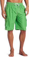 Load image into Gallery viewer, Men&#39;s Black Cargo Style Swim Shorts w/Pockets