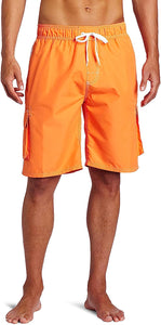 Men's Green Camo Cargo Style Swim Shorts w/Pockets