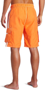 Men's Green Cargo Style Swim Shorts w/Pockets