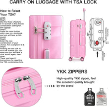 Load image into Gallery viewer, Pink Hard Shell Travel Trolley Spinner Wheel Carry On Suitcase