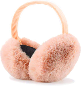 Light Khaki Faux Fur Winter Style Ear Muffs