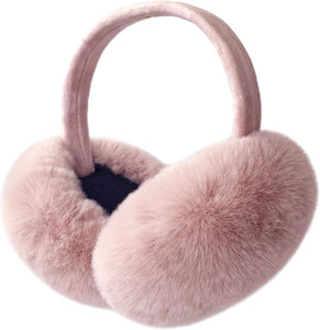 Rose Pink Faux Fur Winter Style Ear Muffs