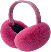 Load image into Gallery viewer, Black Faux Fur Winter Style Ear Muffs
