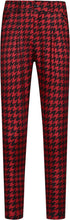Load image into Gallery viewer, Men&#39;s Green Houndstooth Slim Fit Cropped Dress Pants