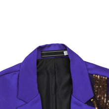 Load image into Gallery viewer, Lightning Tree-blue Men&#39;s Stylish Sequin Long Sleeve Dress Blazer