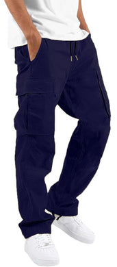 Navy Blue Men's Cargo Pocket Casual Pants