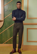 Load image into Gallery viewer, Men&#39;s Vintage Style Tweed Pleated Herringbone Pants