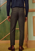 Load image into Gallery viewer, Men&#39;s Vintage Style Tweed Pleated Herringbone Pants