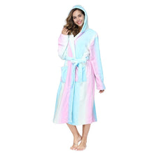 Load image into Gallery viewer, Rainbow Soft &amp; Plush Long Sleeve Hooded Robe