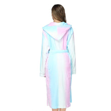 Load image into Gallery viewer, Rainbow Soft &amp; Plush Long Sleeve Hooded Robe