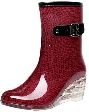 Redplaid Designer Style Wedge Waterproof Ankle Booties