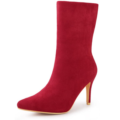 Pretty Suede Foldable Mid Calf Boots