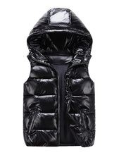 Load image into Gallery viewer, Metallic Hooded Lightweight Sleeveless Vest