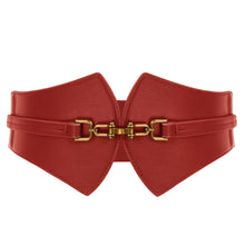 Load image into Gallery viewer, Vintage Style Gold Buckle Wide Elastic Belt