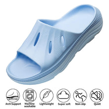 Load image into Gallery viewer, Sky Blue Men&#39;s Thick Sole Summer Slides
