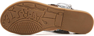 Vintage Style Suede Snakeskin Gladiator Summer Flat Sandals