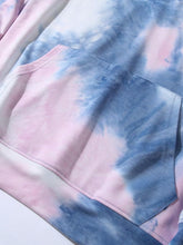 Load image into Gallery viewer, Men&#39;s Trendy Tie Dye Pink/Blue Long Sleeve Hoodie Pull Over Sweatshirt