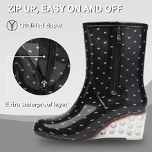 Load image into Gallery viewer, WhiteDot Designer Style Wedge Waterproof Ankle Booties