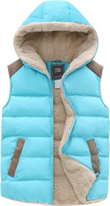 Soft Fleece Dark Blue Winter Puffer Sleeveless Vest