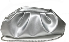Load image into Gallery viewer, Cocktail Party Cloud Style Silver Clutch Evening Bag