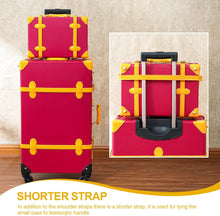 Load image into Gallery viewer, Vintage Style 2pc Red Spinner Wheel Luggage Suitcase Set