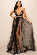 Load image into Gallery viewer, Glamorous White Deep V Dual Split Sheer Maxi Dress
