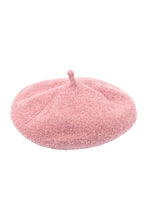 Load image into Gallery viewer, French Royalty Fleece Pink Beret Hat