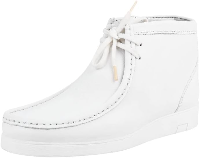 Men's Genuine Leather White Moccasin Style Boots