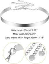 Load image into Gallery viewer, 3 Pieces Gold and Silver Metal Shiny Adjustable Belt