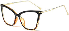 Load image into Gallery viewer, Antonia Ombre Tortoise Brown Cat Eye Metal Clear Lens Eyeglasses