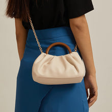 Load image into Gallery viewer, Trendy Ruched White Cloud Dumpling Clutch Purse