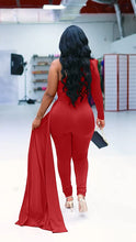 Load image into Gallery viewer, Elegant Red One Shoulder Bodycon Jumpsuit
