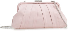 Load image into Gallery viewer, Special Occasion Satin Pleated Soft Pink Evening Bag