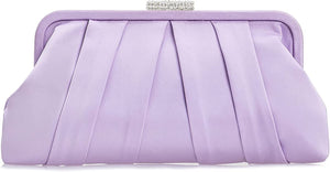 Special Occasion Satin Pleated Soft Pink Evening Bag