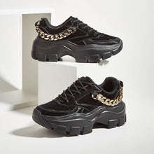 Load image into Gallery viewer, Chic &amp; Fashionable Black Chunky Platform Sneakers