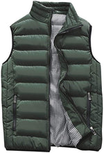Load image into Gallery viewer, Men&#39;s White Sleeveless Puffer Vest Coat