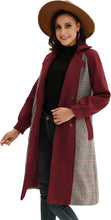 Load image into Gallery viewer, Giselle Red Double Breasted Long Overcoat Winter Jacket
