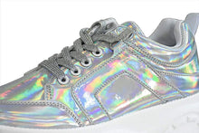 Load image into Gallery viewer, Chic &amp; Fashionable Reflective Charcoal Chunky Platform Sneakers