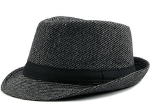 Load image into Gallery viewer, Men&#39;s  Grey Trilby Fedoras Panama Jazz Hat