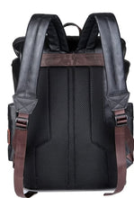 Load image into Gallery viewer, Vintage Black Leather Carry On Laptop Backpack