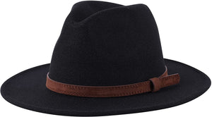 Exquisite Wide Brim Warm Wool Retro Fedora Hat