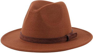 Exquisite Wide Brim Warm Wool Retro Fedora Hat