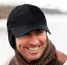 Load image into Gallery viewer, Men&#39;s Black Fleece Lined Winter Covered Ears Baseball Cap