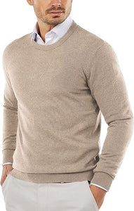 Men's Light Blue Lightweight Cotton Long Sleeve Sweater