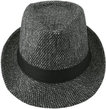 Load image into Gallery viewer, Men&#39;s  Grey Trilby Fedoras Panama Jazz Hat