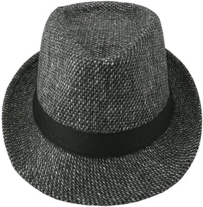 Men's  Grey Trilby Fedoras Panama Jazz Hat