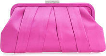 Load image into Gallery viewer, Special Occasion Satin Pleated Soft Pink Evening Bag